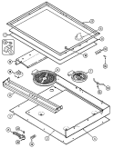 TOP ASSEMBLY Diagram and Parts List for A8670PB  Admiral Cooktop