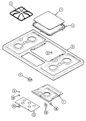 MAIN TOP ASSEMBLY Diagram and Parts List for CSG6000BAL  Maytag Cooktop