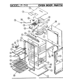 BODY Diagram and Parts List for EPF7-41819AE  Hardwick Wall Oven