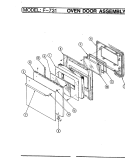 DOOR ASSEMBLY Diagram and Parts List for EPF7-31819AE  Hardwick Wall Oven