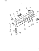 CONTROL PANEL Diagram and Parts List for EG971A549  Hardwick Range