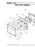 DOOR ASSEMBLY (UPPER) Diagram and Parts List for EPF7-21819AE  Hardwick Microwave Oven Combo