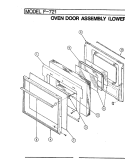 DOOR (LOWER - EPF7 - 21819AE) Diagram and Parts List for EPF7-21819AE  Hardwick Microwave Oven Combo