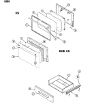 DOOR PARTS Diagram and Parts List for 35HN-10XS-MS  Magic Chef Range