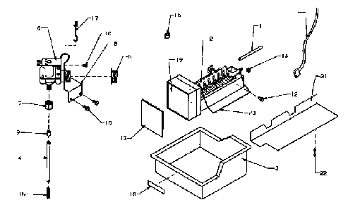 Add-on Ice Maker Assembly Diagram and Parts List for IC2-IC2-ASSEMBLY  Amana Ice Maker
