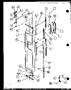 Freezer Door Diagram and Parts List for 36511W-P1121603WW  Amana Refrigerator