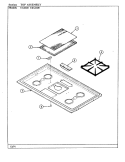 TOP ASSEMBLY Diagram and Parts List for CG4622MW539RG  Hardwick Range