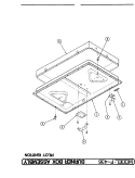 BURNER BOX (F - 436) Diagram and Parts List for F-436  Hardwick Cooktop