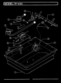 BURNER ASSEMBLY (CH4 - 34x9) Diagram and Parts List for SH4-34W9  Hardwick Cooktop