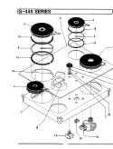 TOP ASSEMBLY Diagram and Parts List for G-445  Hardwick Cooktop