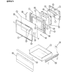 DOOR / DRAWER ( - 579) Diagram and Parts List for EPF9-71W579A  Hardwick Range
