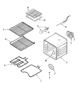 Oven Diagram and Parts List for JJW9330DDS  Jenn-Air Wall Oven
