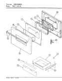 DOOR PARTS Diagram and Parts List for 35HN-92KW-EV  Magic Chef Range