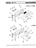 CONTROL PANEL Diagram and Parts List for EPF9-77A579A  Hardwick Range