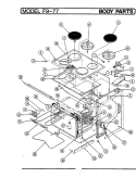 BODY Diagram and Parts List for EPF9-77A579A  Hardwick Range