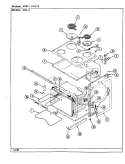 Part Location Diagram of 2002W028-08 Whirlpool Top assy, main b