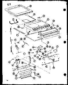 Cabinet Parts Diagram and Parts List for ESBFC16C-C-P60235-19WC  Amana Refrigerator