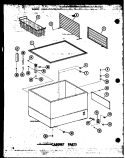 CABINET PARTS Diagram and Parts List for C19B-1-A P7398011W A Amana Freezer