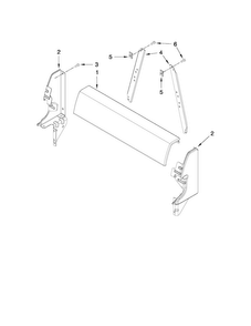 Backguard Parts Diagram and Parts List for AEP200VAW0  Amana Range