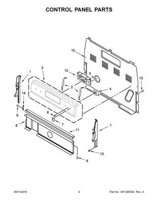 Part Location Diagram of W11536796 Whirlpool CNTRL-ELEC