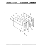 DOOR Diagram and Parts List for CF9421A9  Hardwick Range