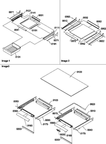 Shelving Assemblies Diagram and Parts List for TH21V2W-P1315901WW  Amana Refrigerator