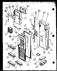 Refrigerator Door Diagram and Parts List for 36511W-P1121603WW  Amana Refrigerator