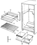 SHELVES & ACCESSORIES Diagram and Parts List for GT17Y7V  Maytag Refrigerator