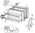 FREEZER DOOR Diagram and Parts List for GT17Y7A  Admiral Refrigerator