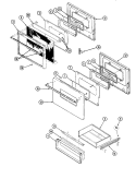 Part Location Diagram of 7706P181-60 Whirlpool FRAME, SVC DOOR