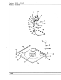 BASE & DRIVE (REV. G - J) Diagram and Parts List for A1408010  Hoover Washer