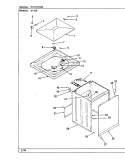EXTERIOR (REV. E) Diagram and Parts List for A1410  Hoover Washer