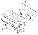 CONTROL PANEL Diagram and Parts List for HDE2606W  Maytag Dryer