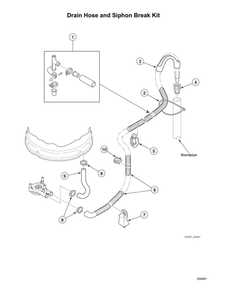Part Location Diagram of 451P3 Maytag Drain extension kit