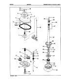 TRANSMISSION (REV. E - F) Diagram and Parts List for HWA2006A  Hoover Washer