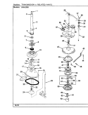 TRANSMISSION (REV. G - L) Diagram and Parts List for HWA2006A  Hoover Washer