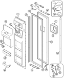 Part Location Diagram of 70024-2 Whirlpool Freezer Door Gasket - White
