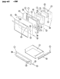 Part Location Diagram of 5425A021-70K Whirlpool DRAWER SERVICE