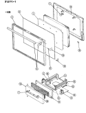 DOOR Diagram and Parts List for 31JA-1KXS-ON  Magic Chef Range