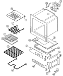 OVEN / BASE Diagram and Parts List for 3962VVA  Magic Chef Microwave Oven Combo