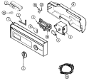 CONTROL PANEL Diagram and Parts List for CDC5J  Crosley Dishwasher