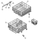 TRACK & RACK ASSEMBLY Diagram and Parts List for DU2100B  Magic Chef Dishwasher