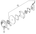 BLOWER MOTOR (CONVECTION) Diagram and Parts List for W2451B  Jenn-Air Wall Oven