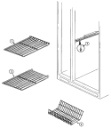 Part Location Diagram of 29464-29 Whirlpool Shelf & Shelf Support