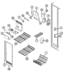 FREEZER COMPARTMENT Diagram and Parts List for RC200TV  Admiral Refrigerator