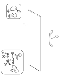 FREEZER OUTER DOOR Diagram and Parts List for RC200TV  Admiral Refrigerator