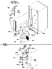 Cabinet Back Diagram and Parts List for TGI21VW-P1310901WW  Amana Refrigerator