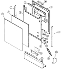 DOOR Diagram and Parts List for NDU2J-CAN  Norge Dishwasher