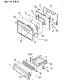 DOOR Diagram and Parts List for 31JA-5KV  Magic Chef Range