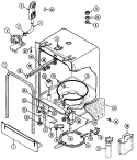 TUB Diagram and Parts List for NDU4J  Norge Dishwasher